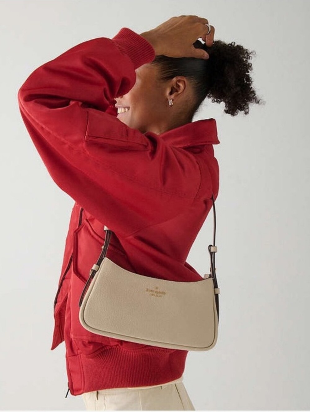 Kate Spade Juliette Small Shoulder Bag, Light Sand - Picture 3 of 4